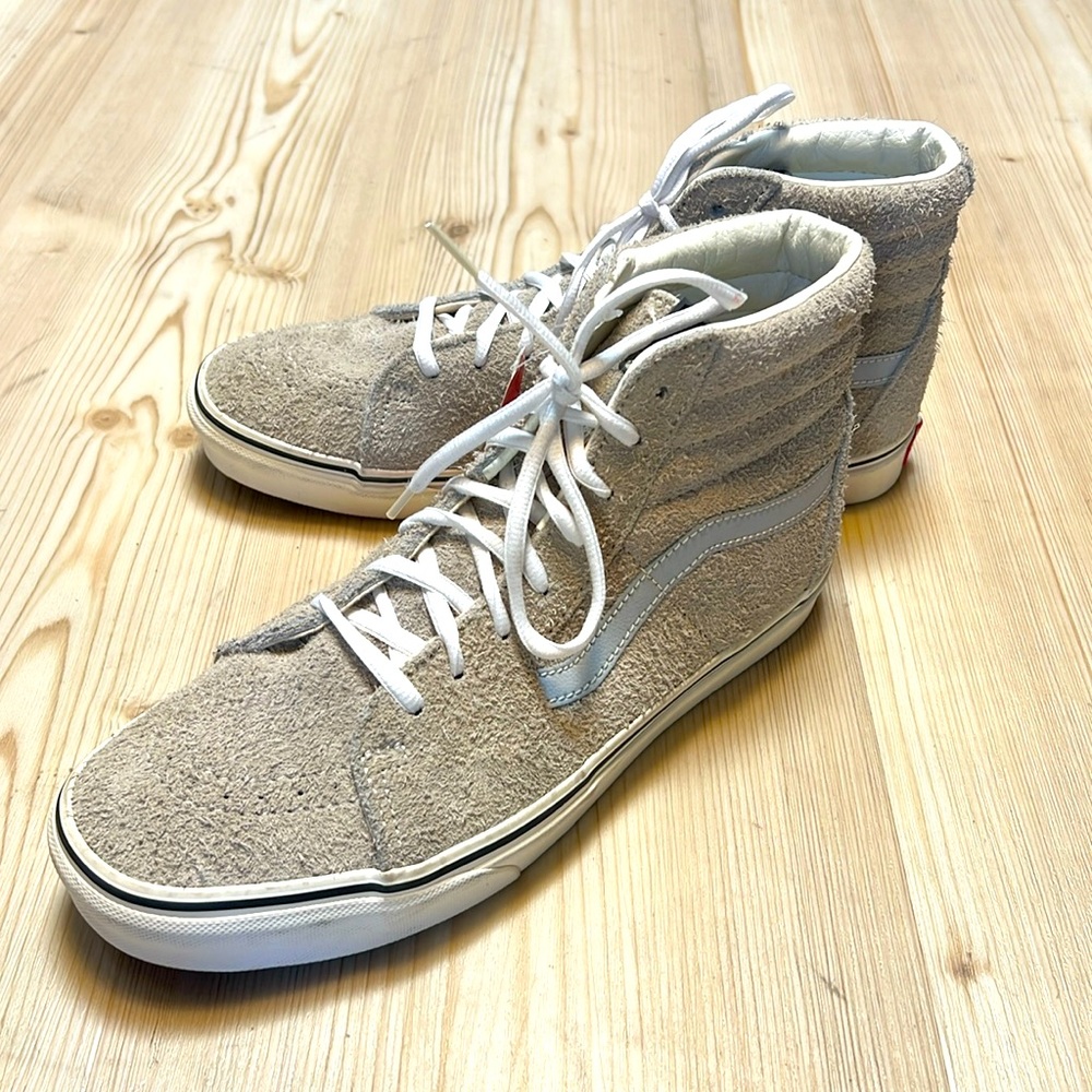 Vans Light Gray Suede High Top Sneakers